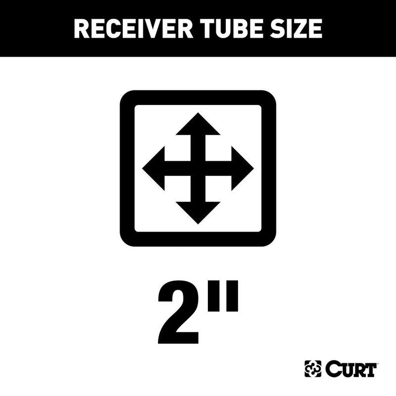 CURT Class 3 Trailer Hitch, 2" Receiver, Select Isuzu VehiCROSS, Towing Draw Bar - 13556
