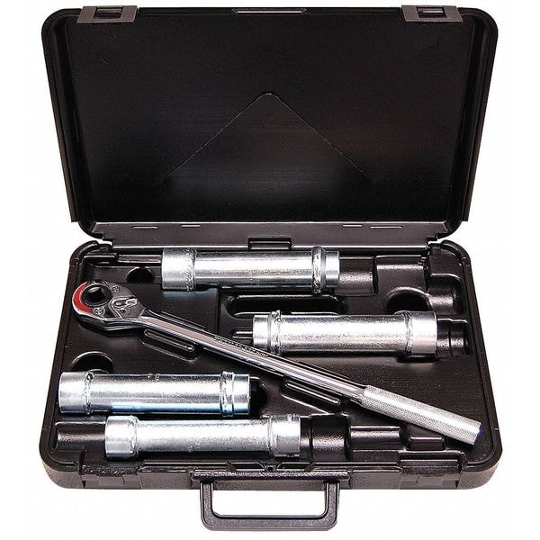 Wheeler-Rex 1/2" Drive Deep Socket SAE 4 Pieces 15/16 in to 1 1/4 in , Zinc Plated - 960