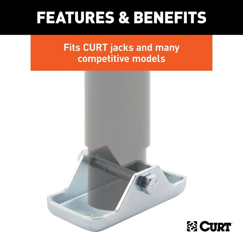 CURT Bolt-On Jack Foot (Fits 2" Tube, 2,000 lbs.) - 28270