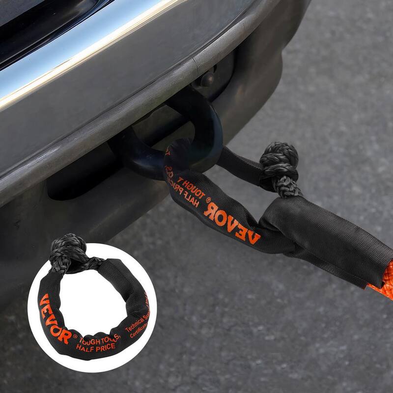 VEVOR 2 Synthetic Soft Shackle, 1/2 in. x 22 in. 20 T Breaking Strength Recovery Tow Chain Shackles Tow Ropes Black - JPXKHSHCS12YQ7UTIV0