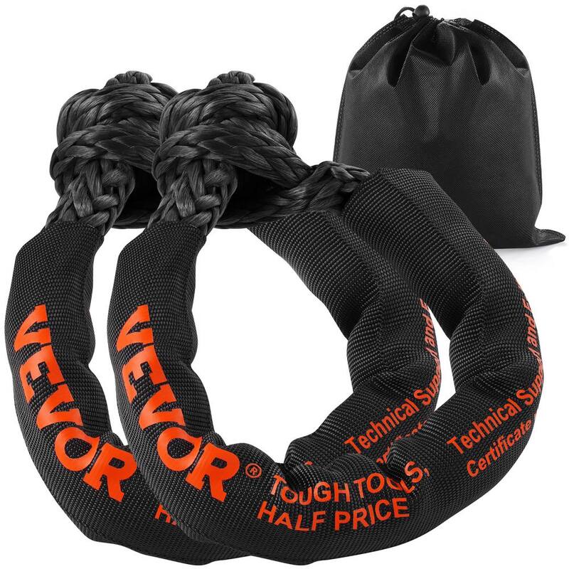 VEVOR 2 Synthetic Soft Shackle, 1/2 in. x 22 in. 20 T Breaking Strength Recovery Tow Chain Shackles Tow Ropes Black - JPXKHSHCS12YQ7UTIV0