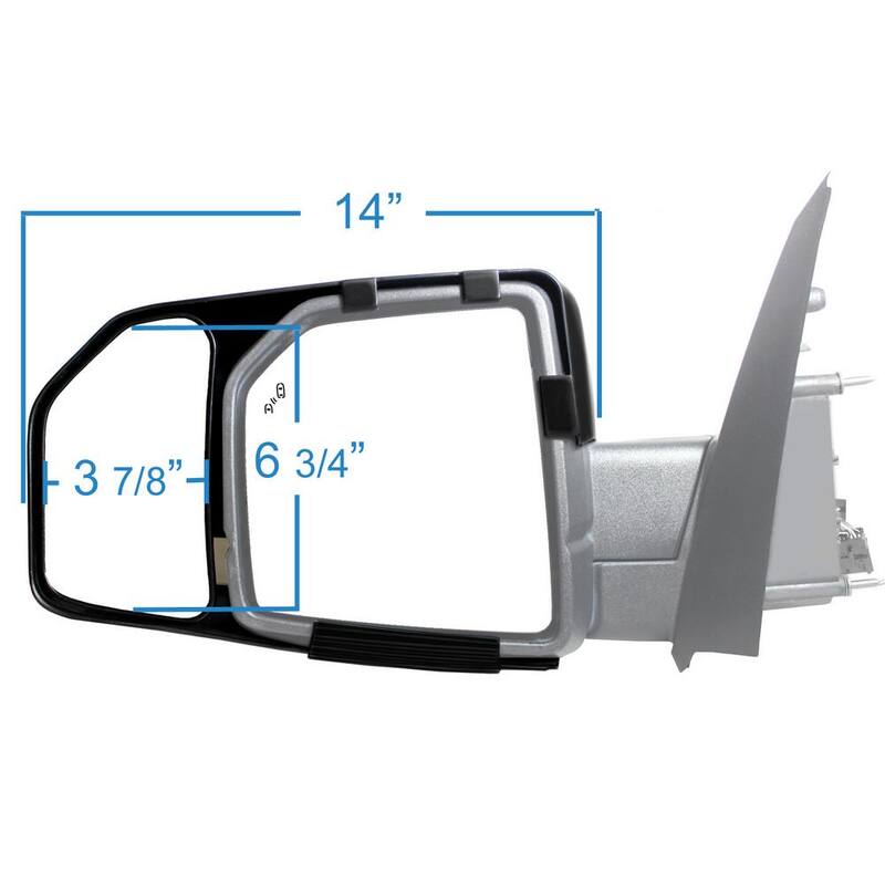 Snap & Zap Clip-on Towing Mirror Set for 2015 - 2020 Ford F-150 - 81850