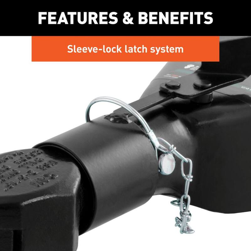 CURT 2-5/16" A-Frame Coupler with Sleeve-Lock (12,500 lbs., Black) - 25227
