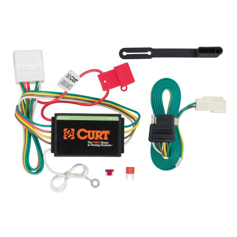 CURT Custom Vehicle-Trailer Wiring Harness, 4-Flat, Select Toyota Highlander, OEM Tow Package Required, Quick T-Connector - 56217