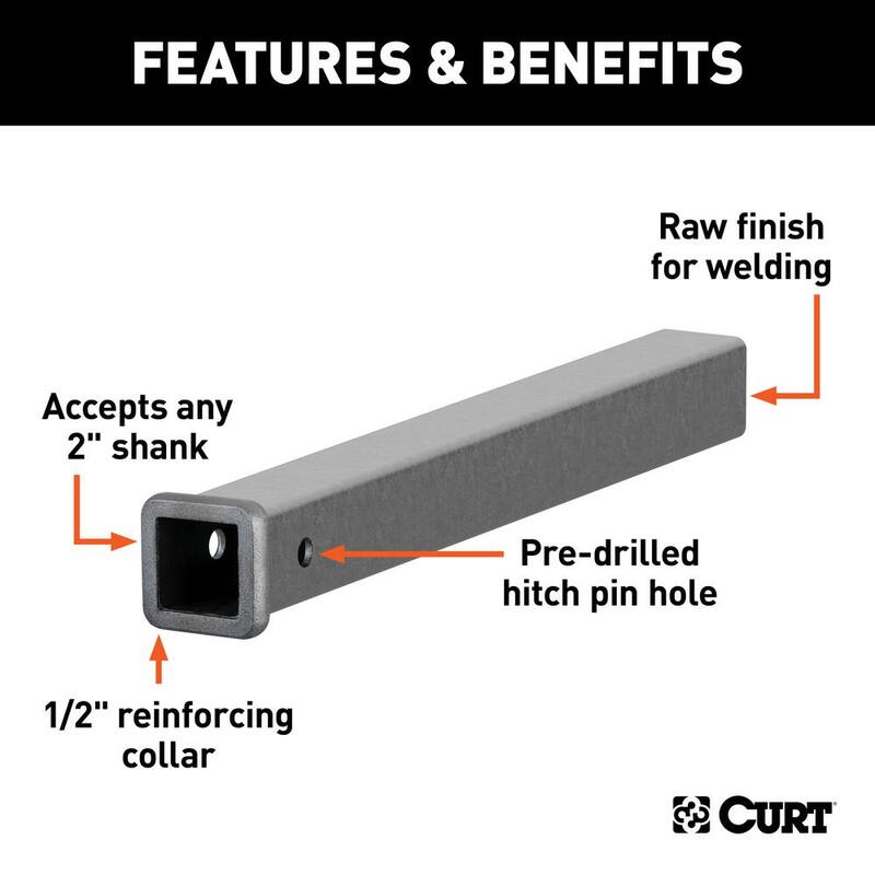 CURT 24" Raw Steel Receiver Tubing (2" Receiver) - 49240