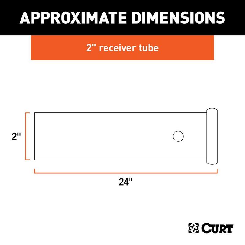 CURT 24" Raw Steel Receiver Tubing (2" Receiver) - 49240