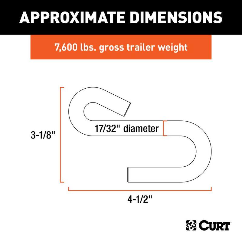 CURT Certified 17/32" S-Hook (7,600 lbs.) - 81620
