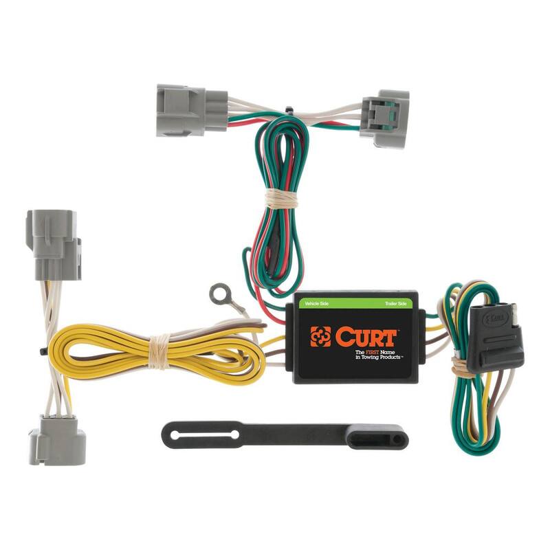 CURT Custom Vehicle-Trailer Wiring Harness, 4-Way Flat Output, Select Toyota Tacoma, T100, Hilux, Quick Wire T-Connector - 55513