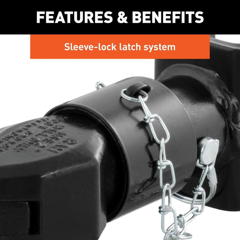 CURT 2" Channel-Mount Coupler with Sleeve-Lock (7,000 lbs., Black) - 25319