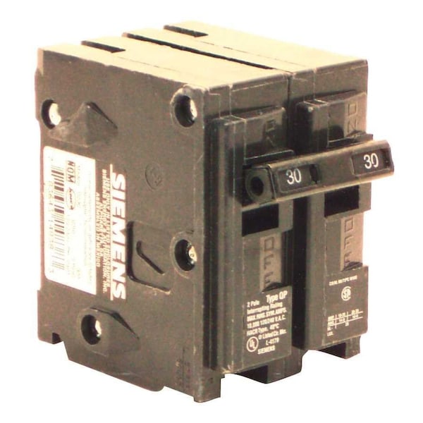 Siemens Circuit Breaker, QP Series, 30A, 2 Pole, 120/240V AC, 10kA - Q230U