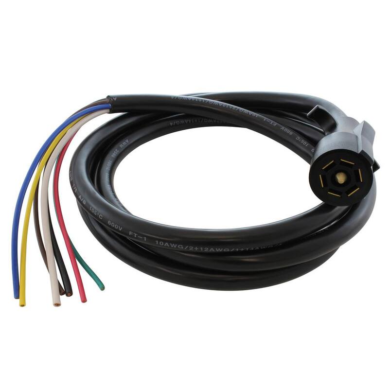 AC WORKS 8 ft. 7-Wire Trailer Wiring Harness - RV7WROJ-096