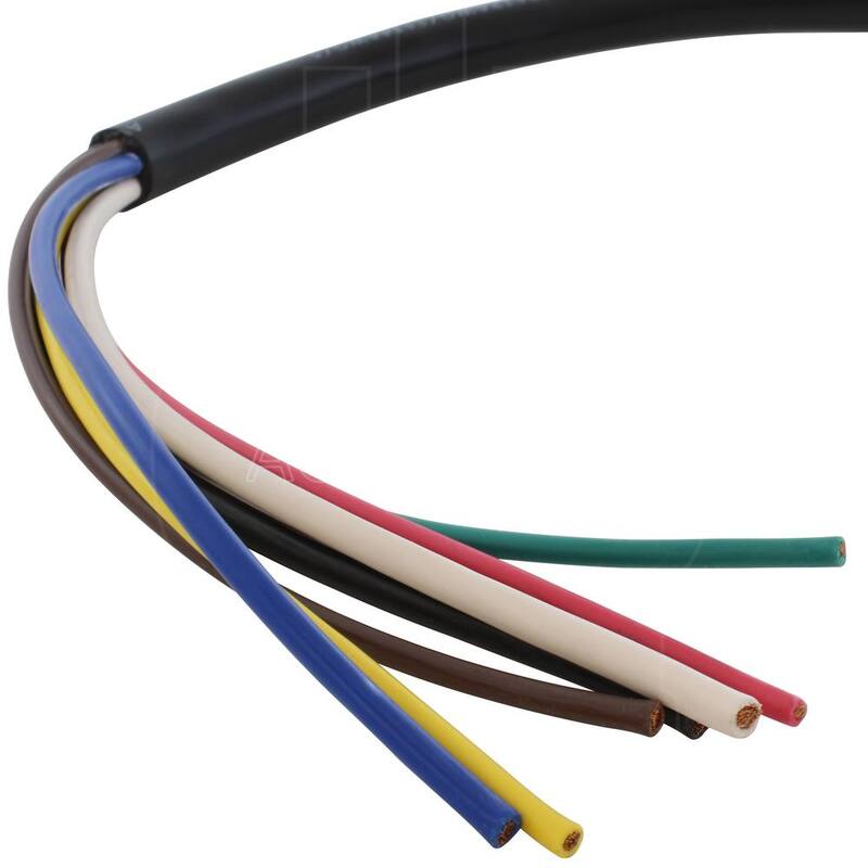 AC WORKS 8 ft. 7-Wire Trailer Wiring Harness - RV7WROJ-096