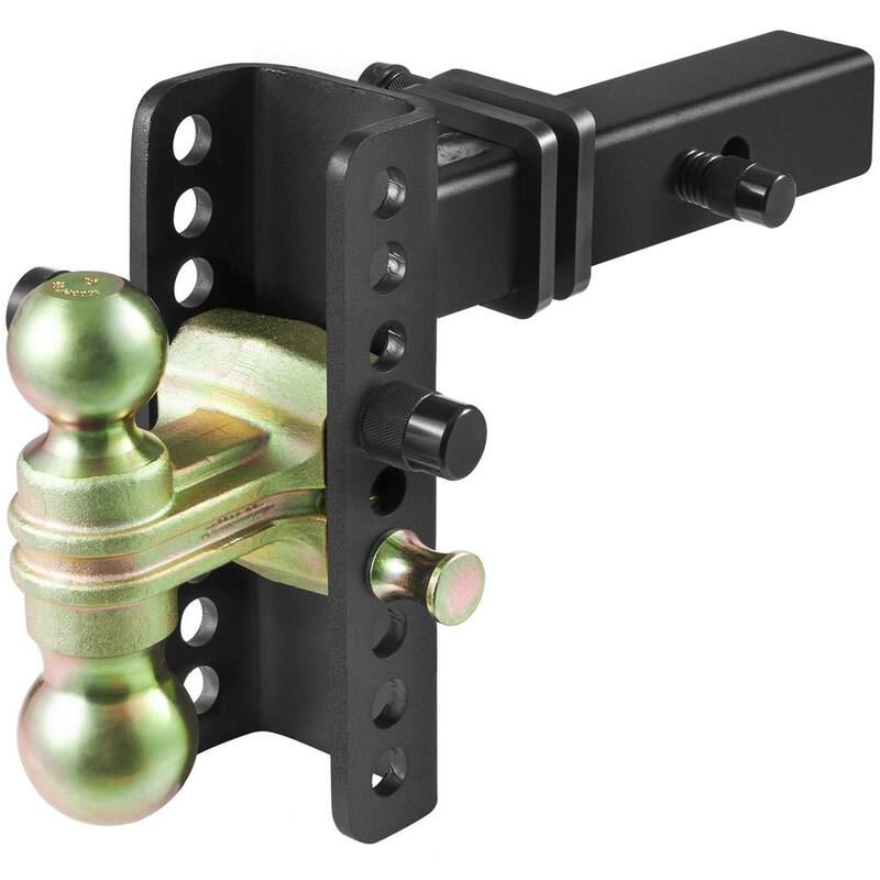 VEVOR Adjustable Trailer Hitch, 6 in. Drop and 4.5 in. Rise Hitch Ball Mount with 2 in. Receiver, Solid Tube, 14,000 lbs. GTW - SQTQJTCB2225DZS3SV0-726
