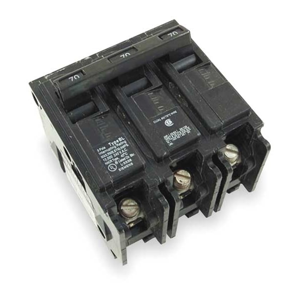 Siemens Circuit Breaker, B Series, 30A, 3 Pole, 240V AC, 10kA - B330