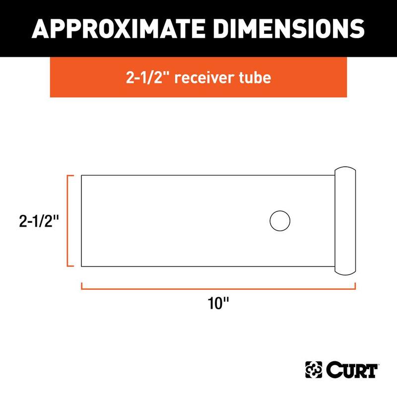 CURT 10" Raw Steel Receiver Tubing (2-1/2" Receiver) - 49510
