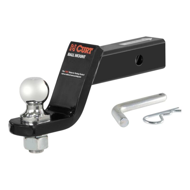 CURT 3,500 lbs. 4 in. Drop Loaded Trailer Hitch Ball Mount Draw Bar with 1-7/8 in. Ball (2 in. Shank) - 45055