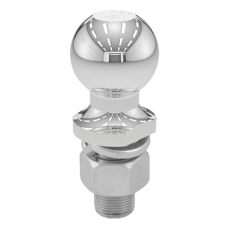 CURT 2" Trailer Hitch Tow Ball (1" x 2-1/8" Shank, 7,500 lbs., Chrome) - 40037