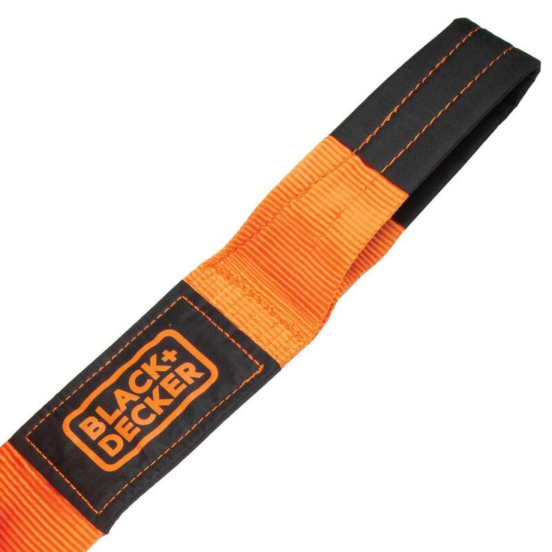 BLACK+DECKER 4 in. x 30 ft. Heavy-Duty Recovery Strap Rope, 20,000 lbs. Break Strength - BD1003