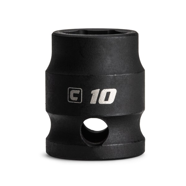 Capri Tools 10 mm Stubby Impact Socket, 3/8 in. Drive, 6 Point, Metric - CP53430