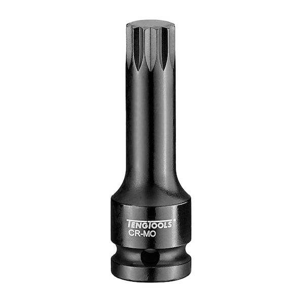 Teng Tools M17 XZN Triple Square 1/2 Inch Drive 3.1 Inch Long DIN Chrome Molybdenum Spline Impact Bit Socket - 923817