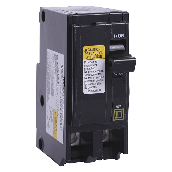 Square D Miniature Circuit Breaker, QO Series, 60A, 2 Pole, 240V AC, 10kA at 240V AC - QO200