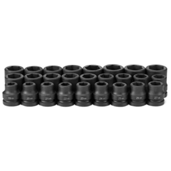 Cool Kitchen Grey Pneumatic  1 In. Drive 26 Piece Metric Set - CO3482671