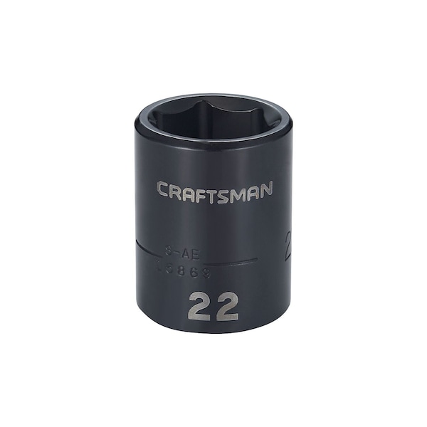 Craftsman Sockets, 1/2" Drive 22mm Metric Impact S - CMMT15869