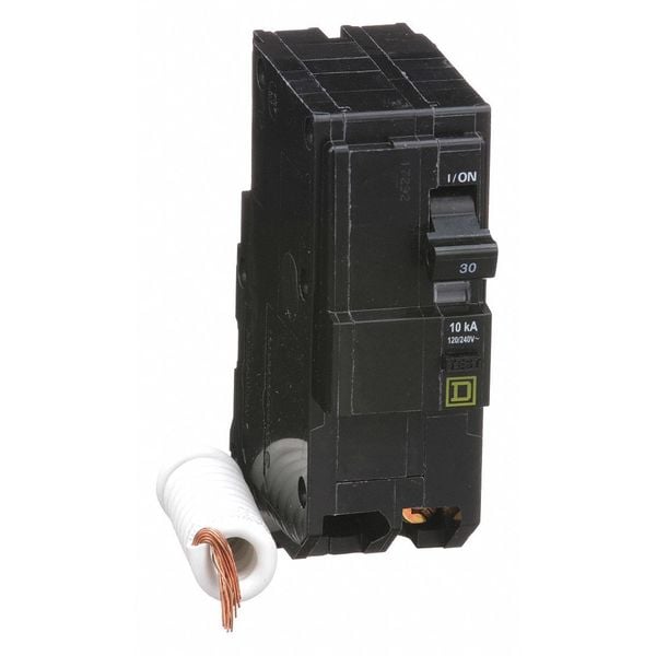 Square D Miniature Circuit Breaker, QO Series, 30A, 2 Pole, 120/240V AC, 10kA at 120/240V AC, B Curve - QO230EPD