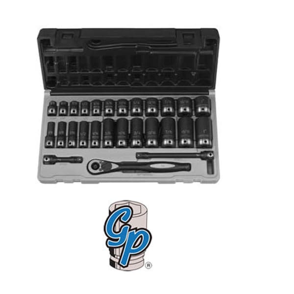 Light House Beauty 3/8" Drive 6 Point 27 Pieces Fract. Standard and Deeo Duo Socket Set - LI2956645