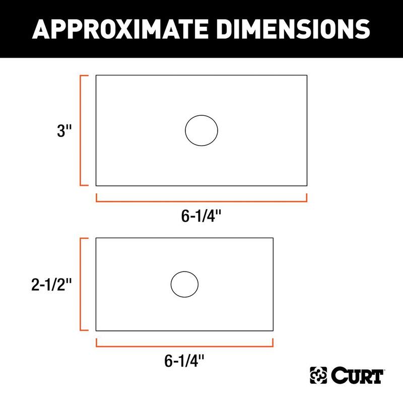 CURT Reducer Sleeve Set (3 in. to 2-1/2 in. to 2 in. Shanks, 2 Pieces), Towing Draw Bar - 45408