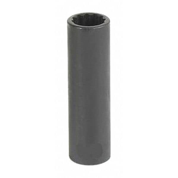 Grey Pneumatic 3/8 in Drive Impact Socket Deep Socket, black oxide - 1115MD