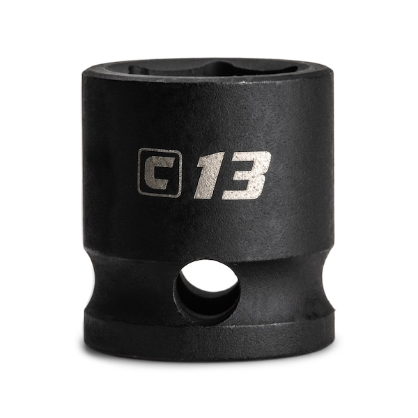 Capri Tools 13 mm Stubby Impact Socket, 3/8 in. Drive, 6 Point, Metric - CP53433