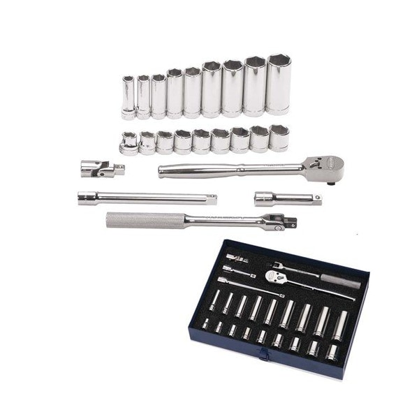 Williams Socket/Tool Set, 23 Pieces, 6-Point, 3/8 Inch Dr - JHWWSB23HFTB