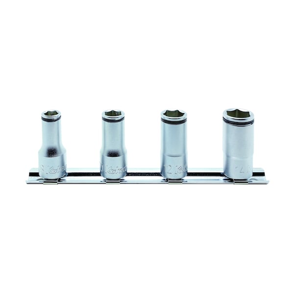 Ko-Ken Socket set 8mm-14mm Nut Grip 150mm 4 pieces 3/8 Sq. Drive - RS3350X/4