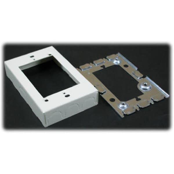 Wiremold B-5 Ivory Metal Outlet Extension Box - 521690