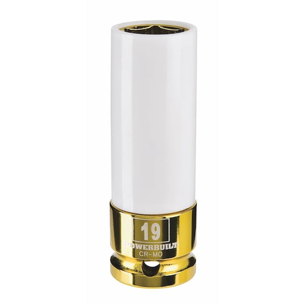 Powerbuilt 1/2" Drive 19Mm Thin Wall Color Lug Nut Skt - 941040