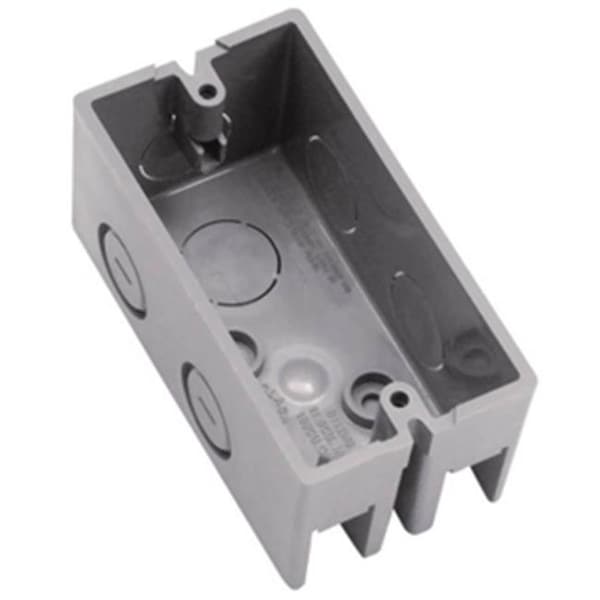 Thomas Electrical Box, 12 cu in, Outlet Box Type, 1 Gang, PVC - 6710909