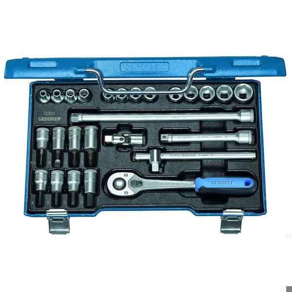 Gedore 3/8" Drive Hex Socket Set - 30 IMU-10