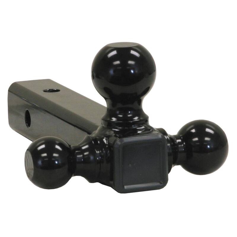 Buyers Products Company Tri-Ball Hitch-Tubular Shank with Black Towing Balls - 1802202