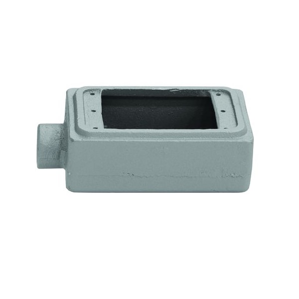 Appleton Electric Weatherproof Electrical Box, 40 cu in, FS Box Type, 2 Gangs, Malleable Iron - FS-2T-50