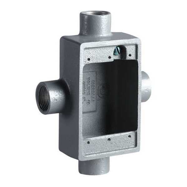 Killark Electrical Box, 18 cu in, FSX Box Type, 1 Gang, Malleable Iron, Rectangular Shape - FSX-2M