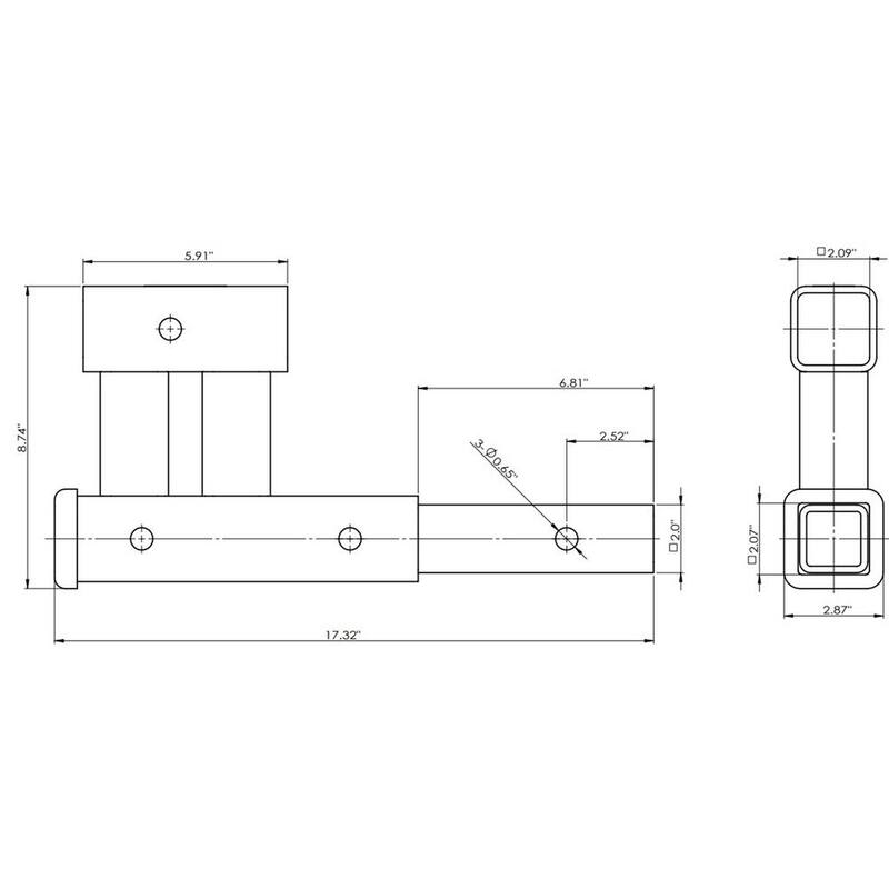 Seachoice Class III / IV Dual Hitch Extender - 53351