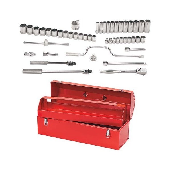 Williams Socket/Tool Set, 47 Pieces, 12-Point, 1/2 Inch Dr - JHWMSS-47TB