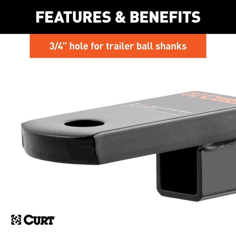 CURT Class 1 2,000 lbs. 1-1/4 in. Drop Trailer Hitch Ball Mount Draw Bar (1-1/4 in. Shank, 9-3/4 in. Long) - 45019