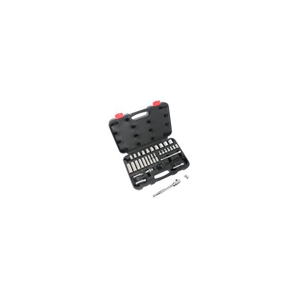 Vulcan Vulcan TS1033 SAE Socket Set, Chrome Vanadium Steel, Polished, 33-Piece - TS1033