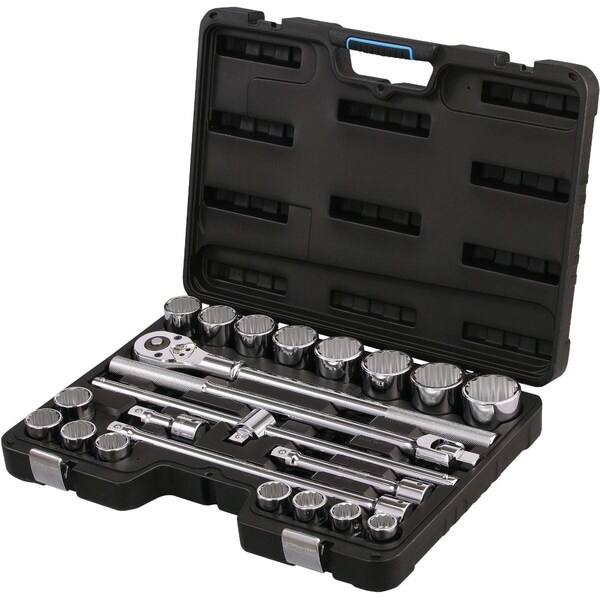 Channellock Standard 3/4 In. Drive 12-Point Shallow Ratchet & Socket Set 23-Piece - 309370