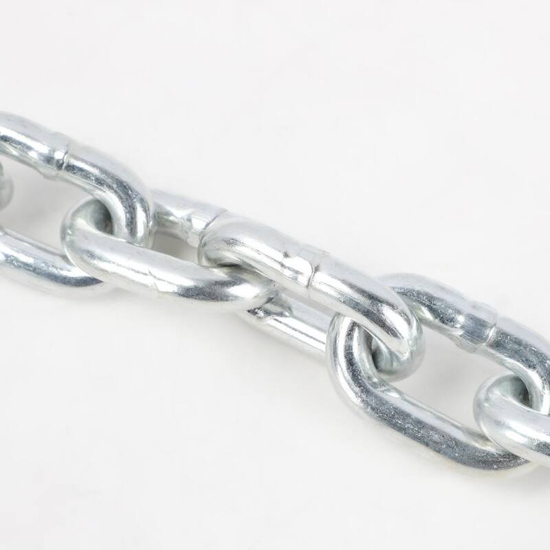 BRIDGELAND 5/16 in. x 14 ft. Grade 70 Zinc Plated Steel Transport Binder Chain with Clevis Hooks (2-pack) - 91087