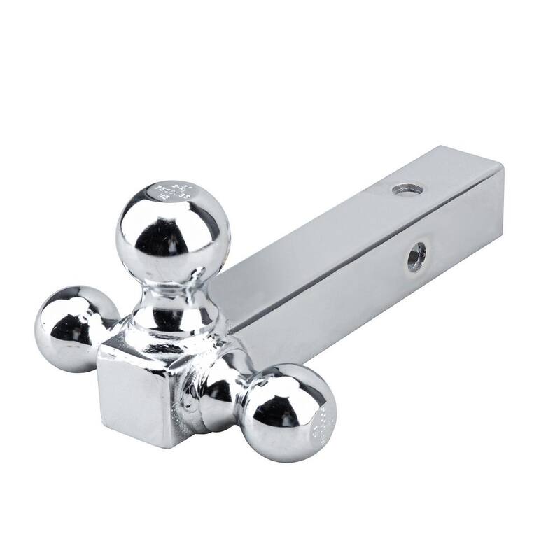 BRIDGELAND 1-7/8 in., 2 in., 2-5/16 in. Chrome Adjustable Tri-Ball Hitch - 91095