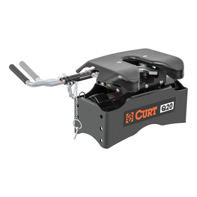 CURT Q20 5th Wheel Hitch with Roller and Ram Puck System Adapter - 16687