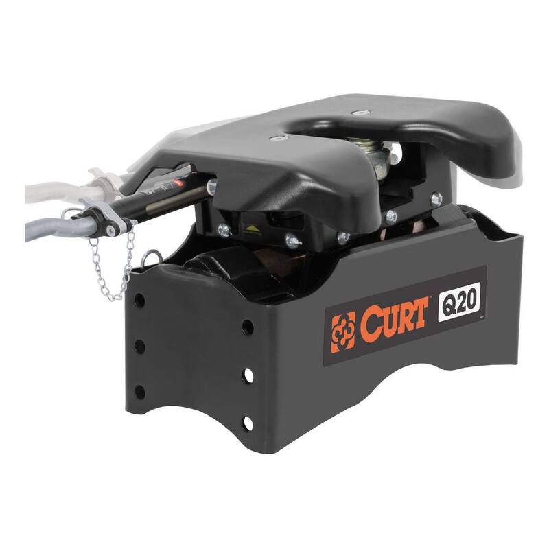 CURT Q20 5th Wheel Hitch with Roller and Ram Puck System Adapter - 16687